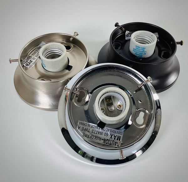 3 1/4 Inch Flush Mount Fixture Fitter / Shade Holder / Base - Vintporium Architectural Salvage