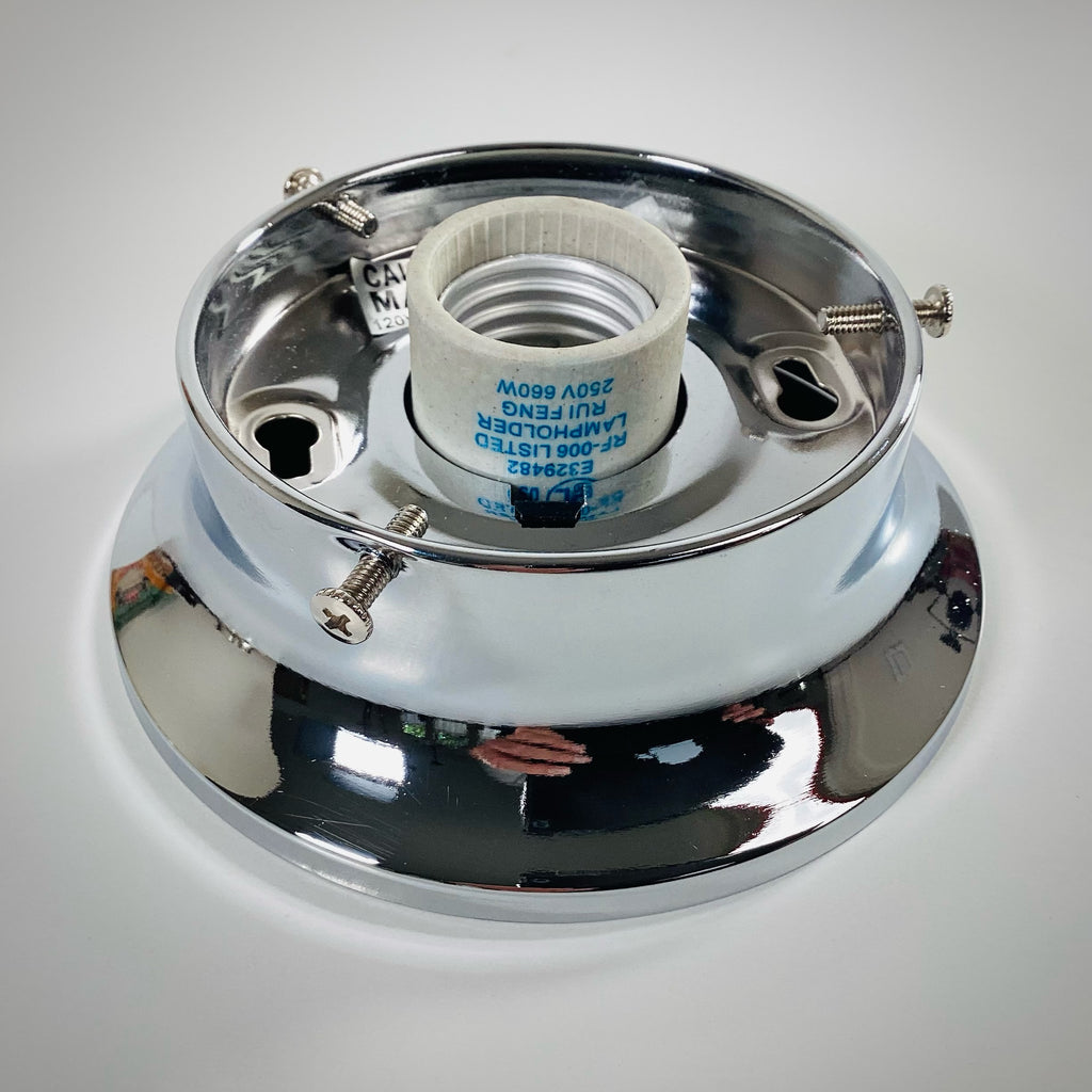 3 1/4 Inch Flush Mount Fixture Fitter / Shade Holder / Base - Vintporium Architectural Salvage