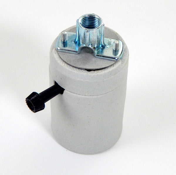 Mogul 3-way 3 way light lighting E39 Vintage Antique Vintporium Rejuvenation Restoration Hardware Socket Lamp Repair Home Torchiere Mogul base 3-way porcelain socket complete with 1/4 ip hickey. Available at www.vintporium.com