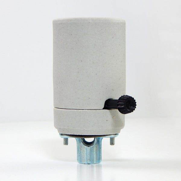 Mogul 3-way 3 way light lighting E39 Vintage Antique Vintporium Rejuvenation Restoration Hardware Socket Lamp Repair Home Torchiere Mogul base 3-way porcelain socket complete with 1/4 ip hickey. Available at www.vintporium.com