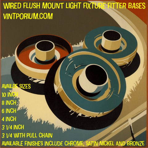 Vintporium Flush Mount Light Fixture Bases