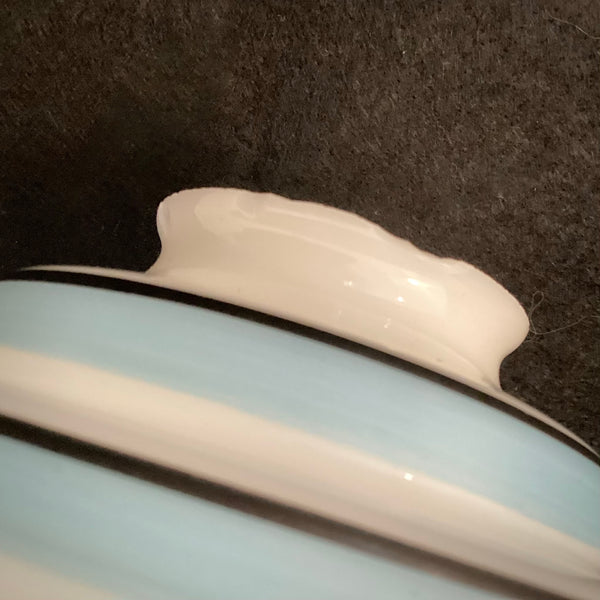 Fitter rim of vintage Art Deco shade showing minor edge wear, typical of age