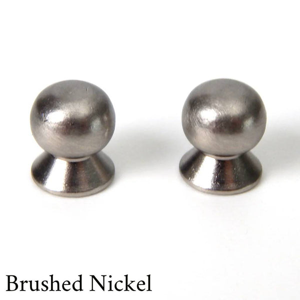 These decorative 8/32 thumb nuts are great for replacement parts or repair. They feature a substantially thick brass construction and come in multiple finishes including brushed nickel, polished nickel, brass, antique brass, and oil-rubbed bronze. Available at www.vintporium.com