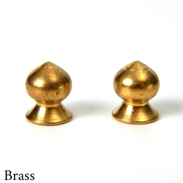 These decorative 8/32 thumb nuts are great for replacement parts or repair. They feature a substantially thick brass construction and come in multiple finishes including brushed nickel, polished nickel, brass, antique brass, and oil-rubbed bronze. Available at www.vintporium.com