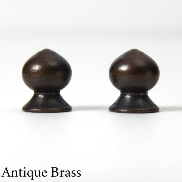 These decorative 8/32 thumb nuts are great for replacement parts or repair. They feature a substantially thick brass construction and come in multiple finishes including brushed nickel, polished nickel, brass, antique brass, and oil-rubbed bronze. Available at www.vintporium.com
