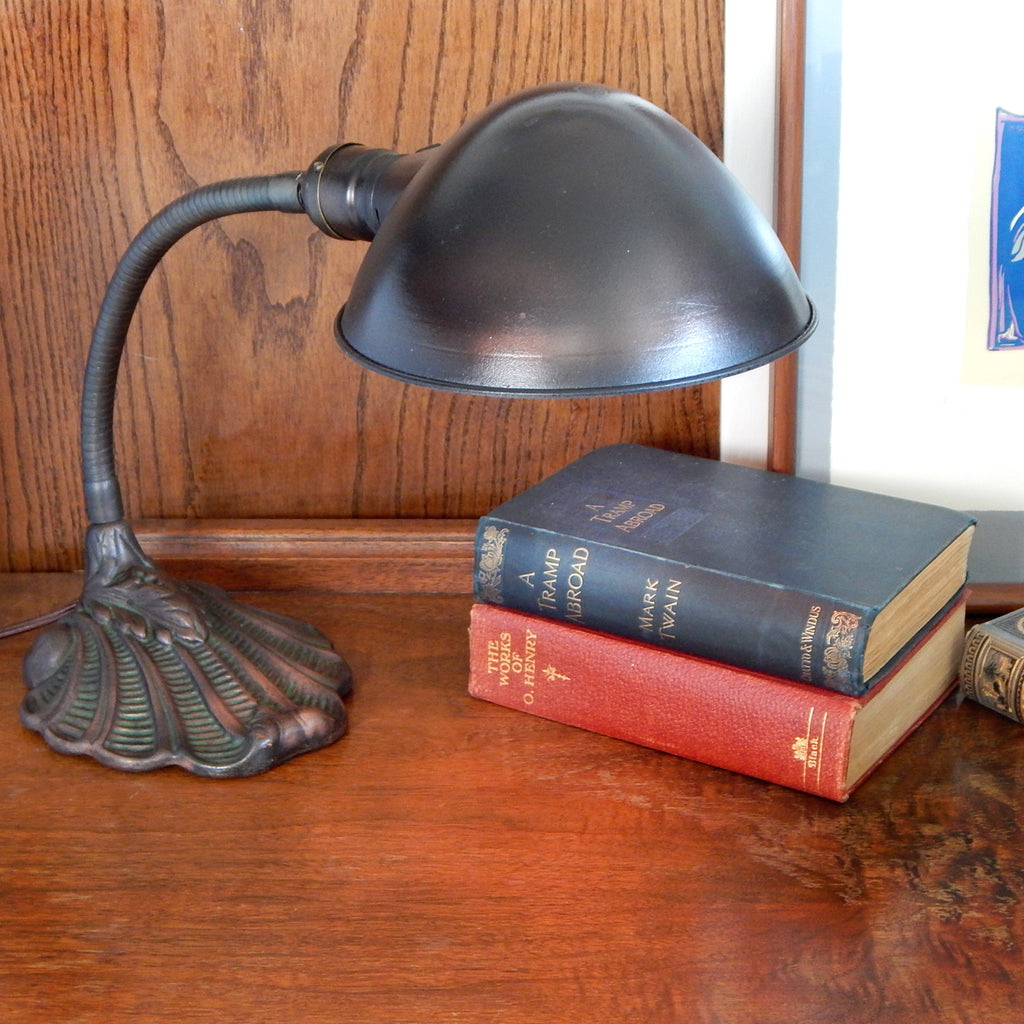 Tall Antique Gooseneck Desk Lamp Vintage Art Deco Eagle Gooseneck Desk
