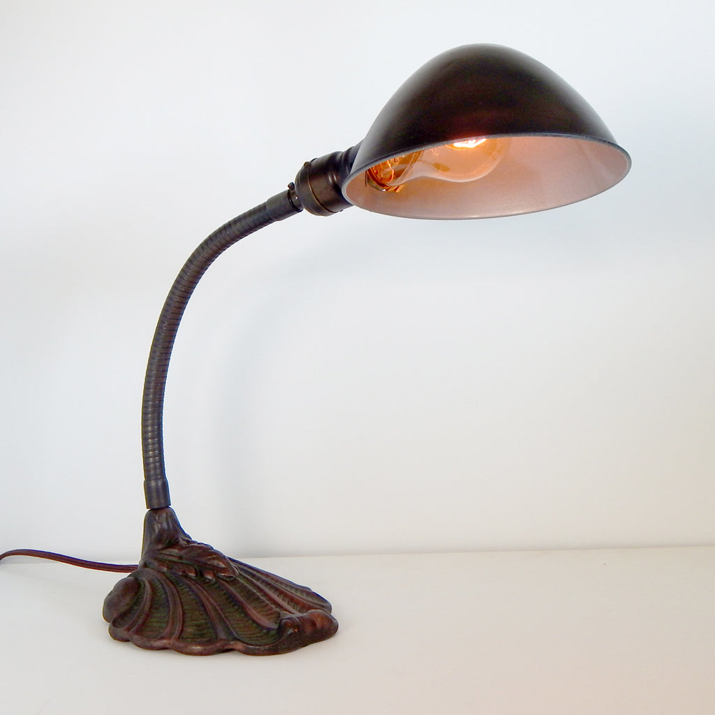 Tall Antique Gooseneck Desk Lamp Vintage Art Deco Eagle Gooseneck Desk