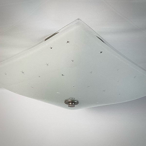 Mid-Century Ceiling Light. Vintage Shade. Custom Fixture