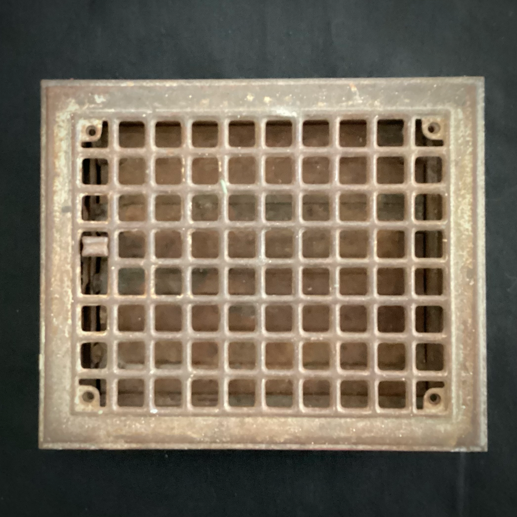 Antique Steel Heat Floor Register - Vintporium Architectural Salvage