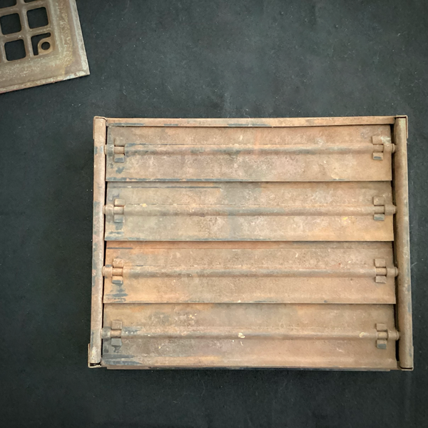 Antique Steel Heat Floor Register - Vintporium Architectural Salvage