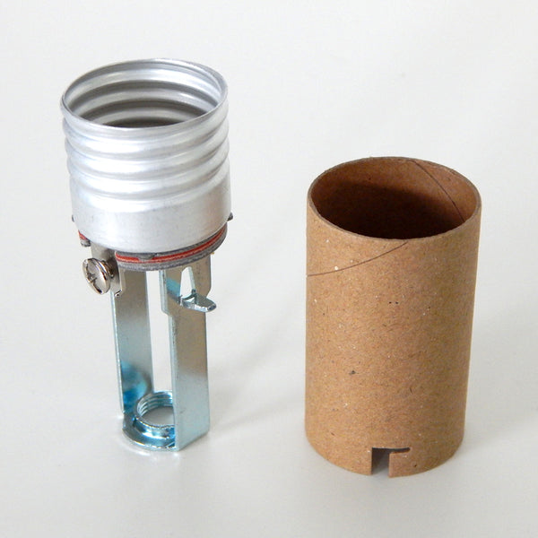 3-inch medium base candle socket featuring metal shell and paper insulator from Vintporium.