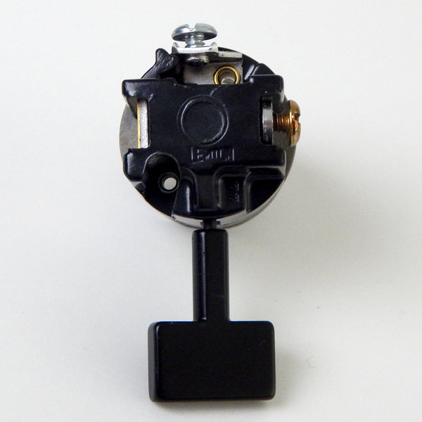 On / Off medium base socket interior guts with black oversized metal paddle switch. Available at www.vintporium.com